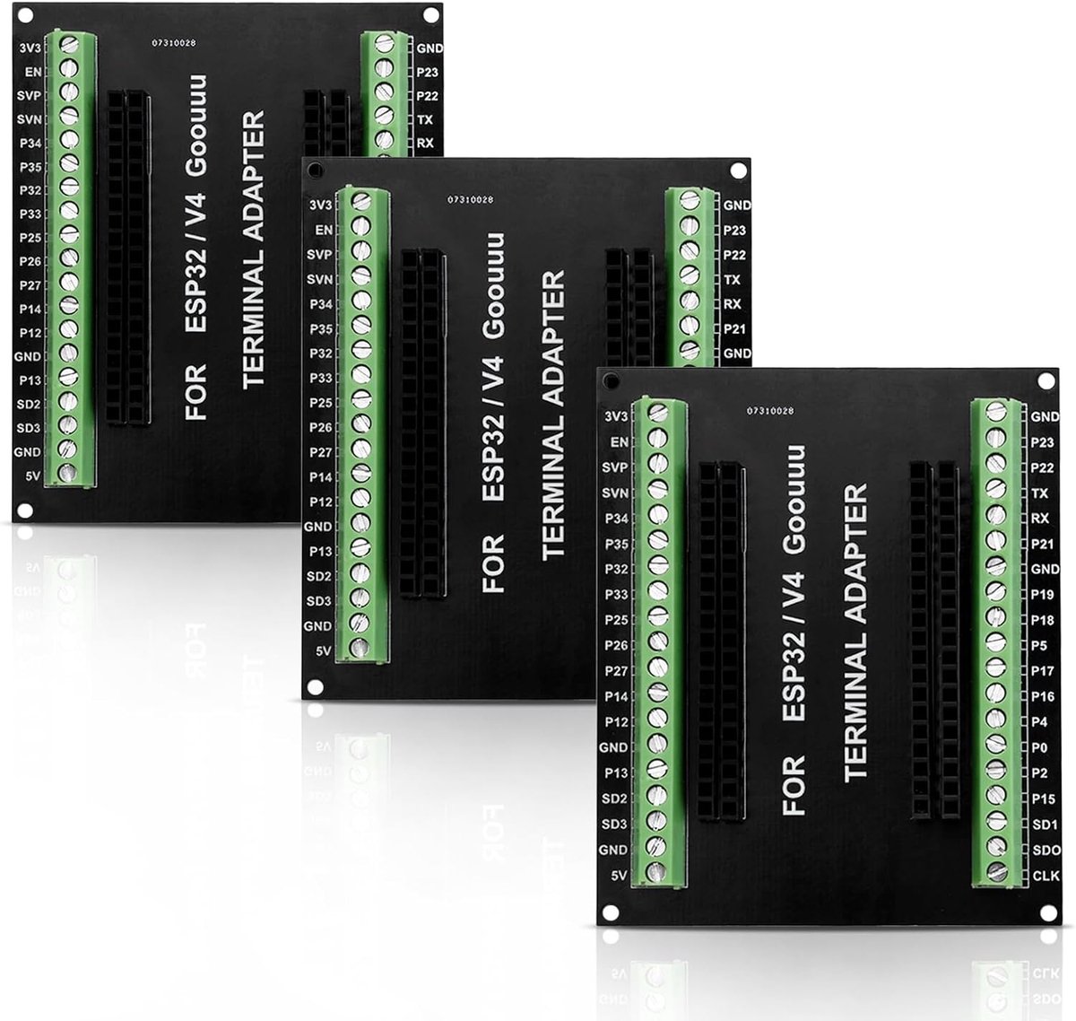 Uitbreidingsbord - GPIO Breakout - Ontwikkelingsprojecten - 3 Stuks Set - 7.8x6.3x1 cm