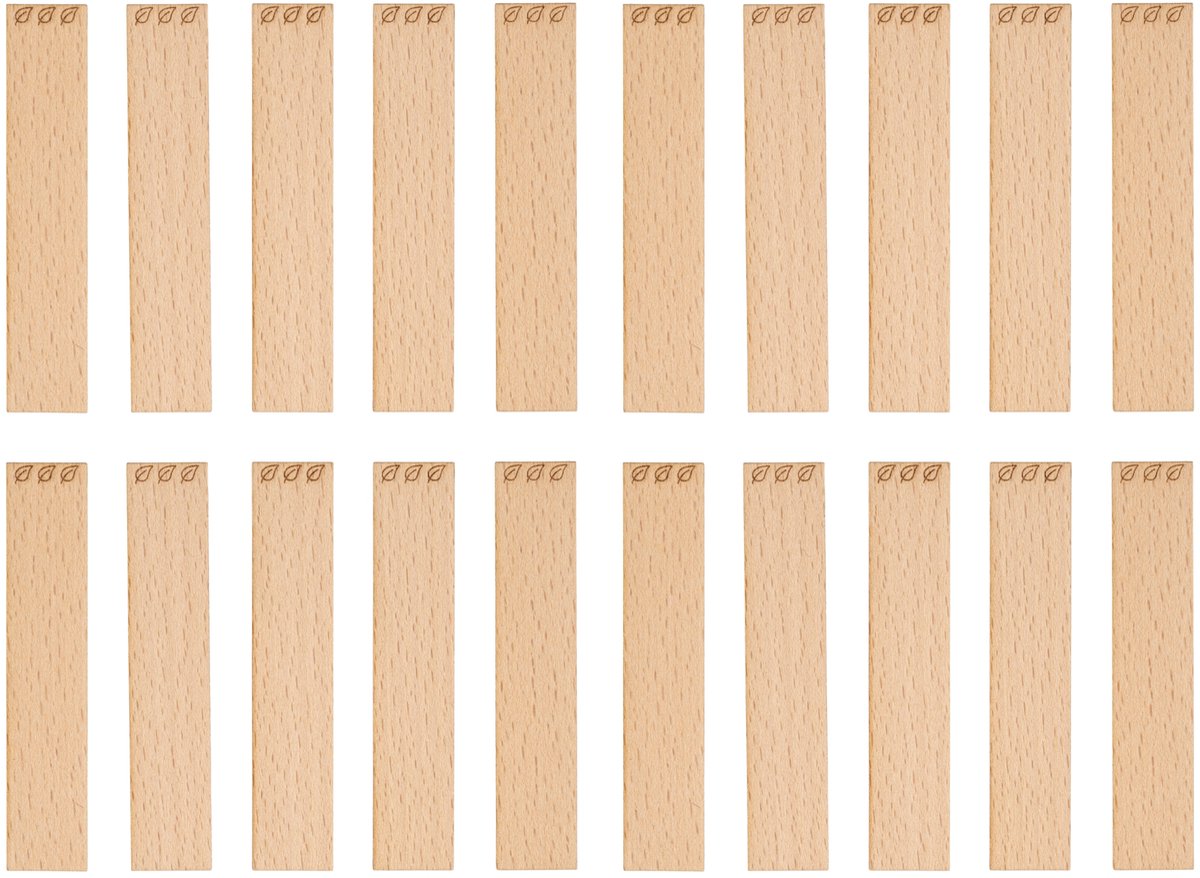 TopWosk - Houten Lonten - Gegraveerd - 100x20x1mm - FSC-gecertificeerd