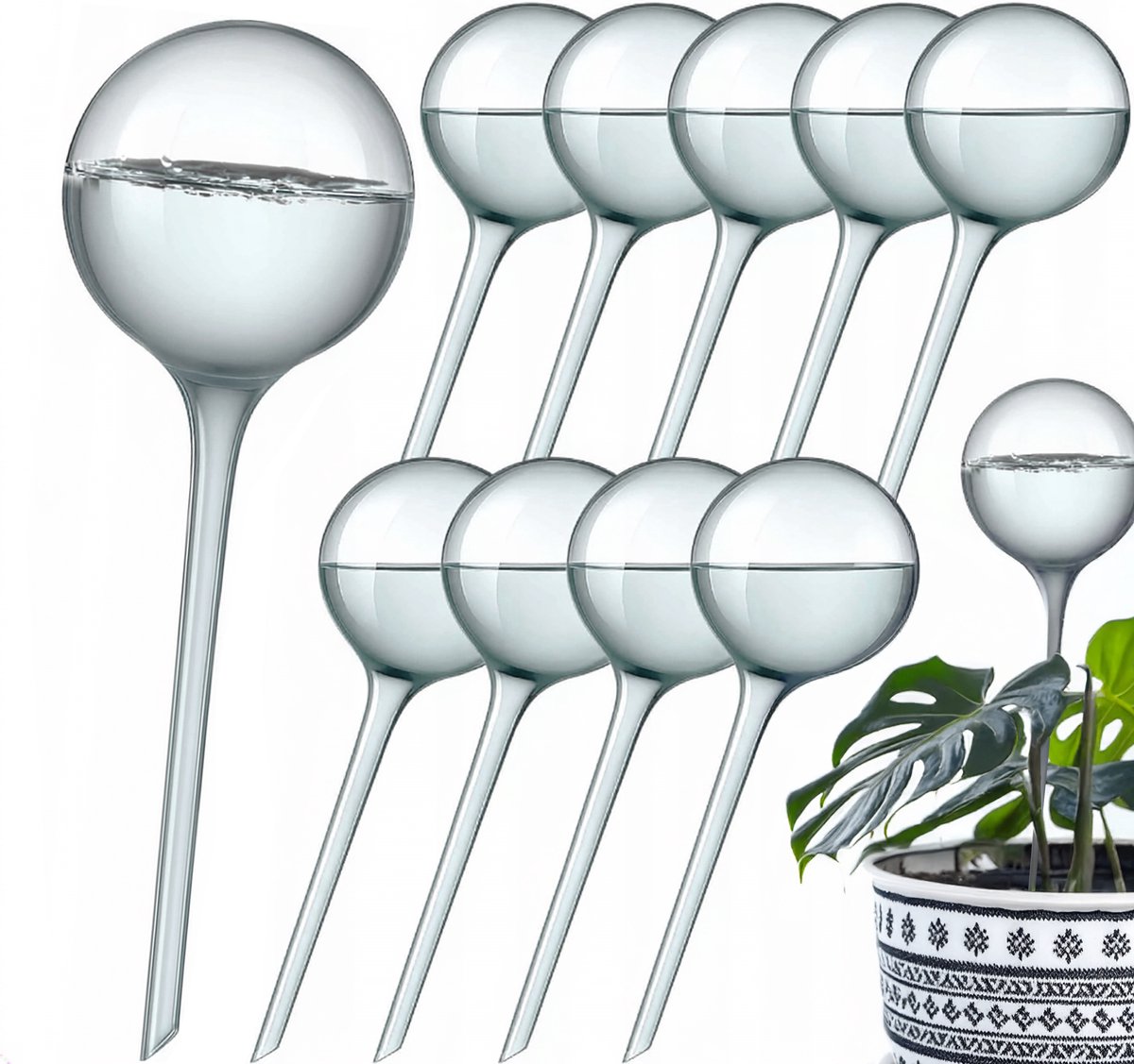 Severno Home FLOWER POWER - Automatische Waterdispenser - 25 cm - 400 ml - Set van 10