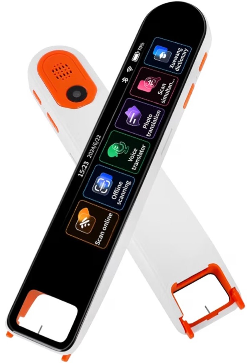 Scan vertaler pen - Leespen vertaler - Tekst scannen en vertalen - 142 talen online - 37 inch touchscreen - Zwart
