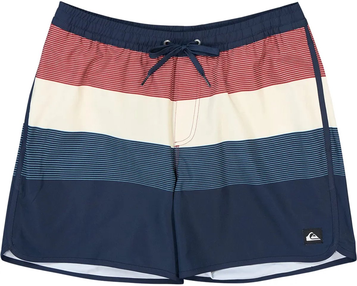 Quiksilver Stretch Scallop Volley 16´´ Zwembroek Veelkleurig S Man Marineblauw