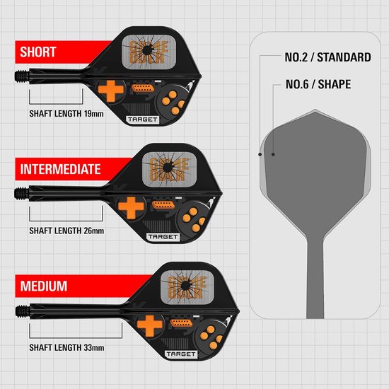 Target K-Flex Game Over NO2 - Dart Flights van Merkloos — afbeelding 4