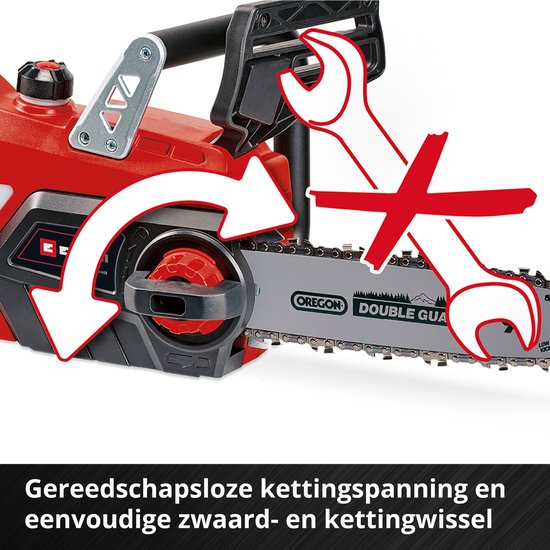 Einhell Accu Kettingzaag GE-LC 18/25 Li Kit - Power X-Change - 18 V/3.0 Ah/Li-Ion - Zwaardlengte: 25 cm - Max. Zaaglengte: 23 cm - Incl. 1x 3.0 Ah Accu en lader van Einhell — afbeelding 3