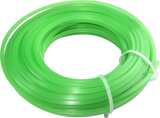 Reserve spoelen set - Trimmer koord - Gazon onderhoud - Vierkante doorsnede - 26 mm x 10 m - Groen — afbeelding 3