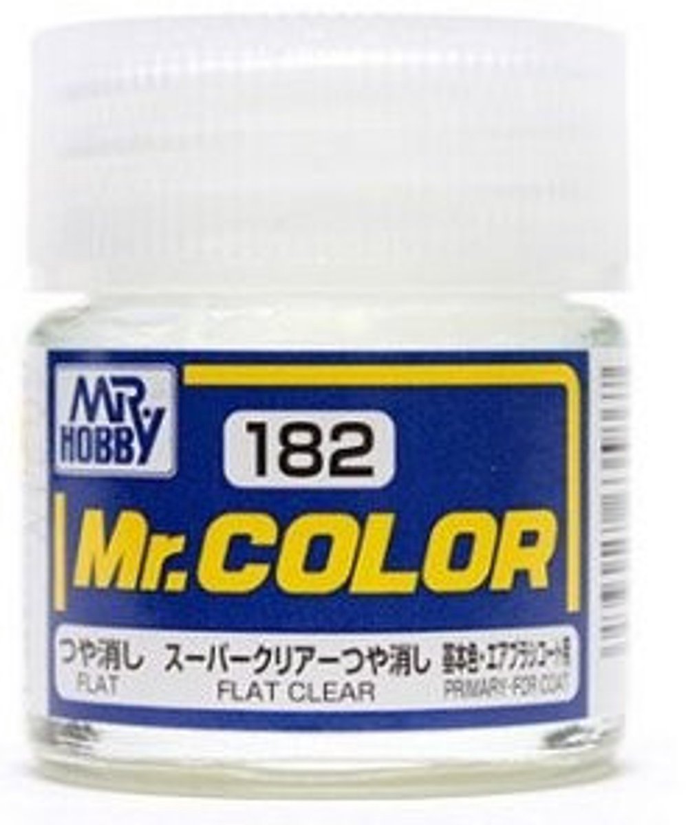 Gunze Mr. Hobby C-182 - Mr. Color 10 ml Flat Clear - Lacquer Modelbouwverf