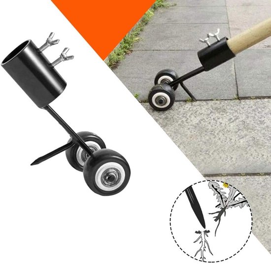 Onkruidverwijderaar - Wieden Tool - Opritten Reinigen - Verstelbare Connector - 5cm Wiel Diameter - Roestvrij Staal — afbeelding 2