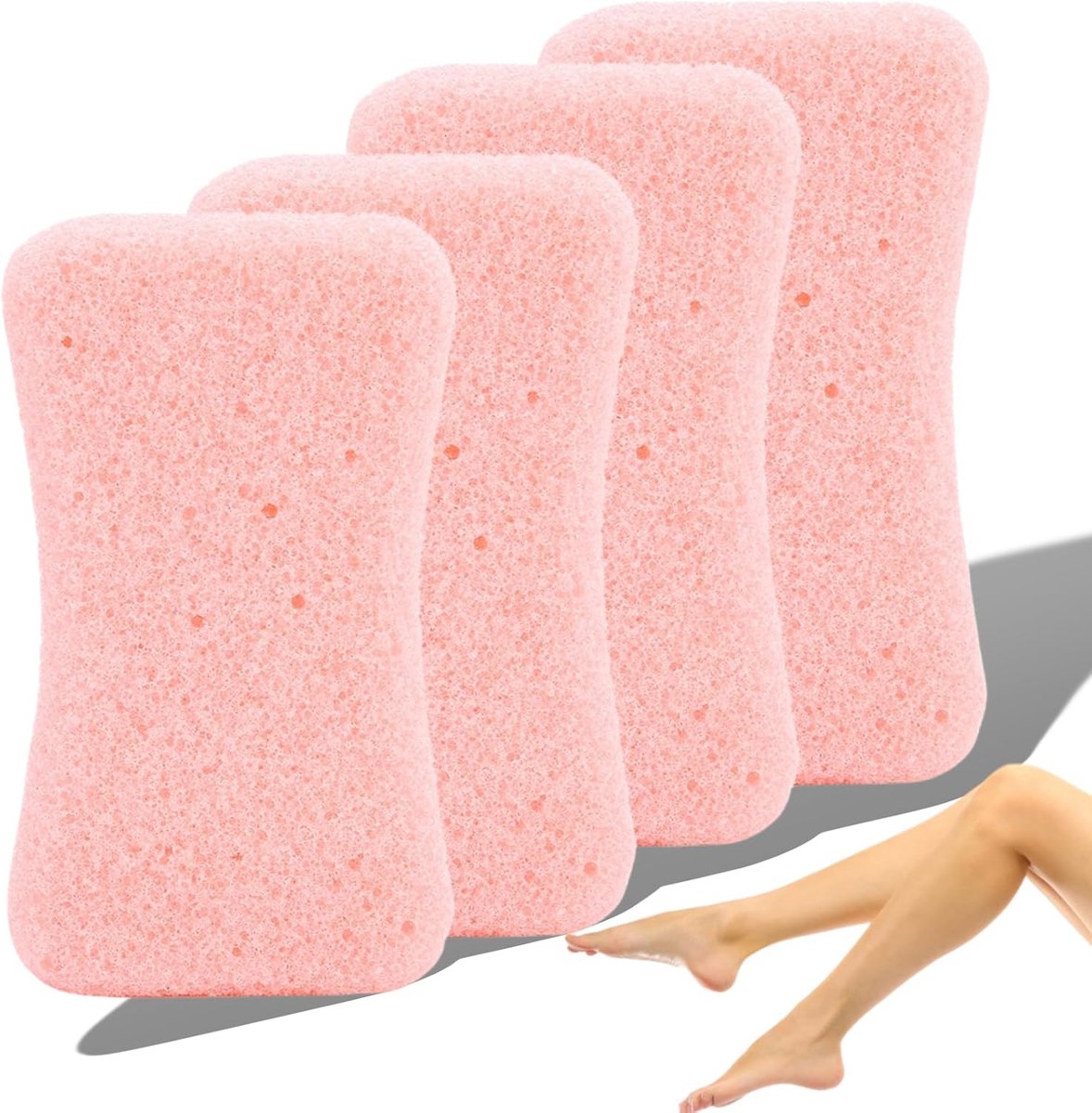 Voeten Puimsteen - Eelt Verwijderaar - Voetverzorging Thuis - Set van Vier - Roze