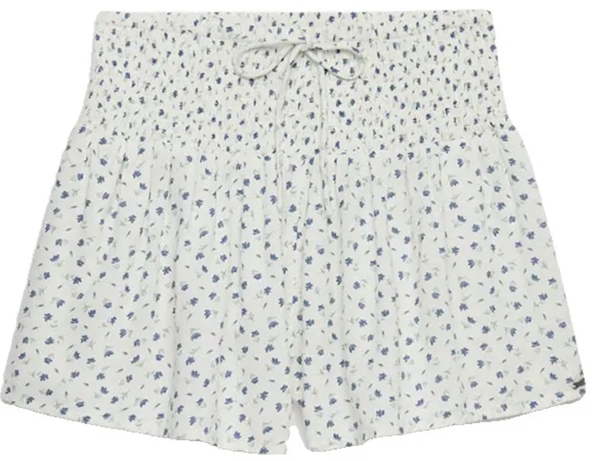 Superdry Bedrukte Mini Smocked Shorts Dames Korte broeken Wit