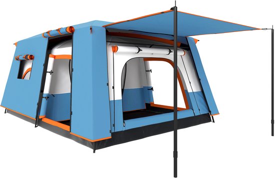 Outsunny Tunneltent - Polyester - 430x305x195cm - Blauw