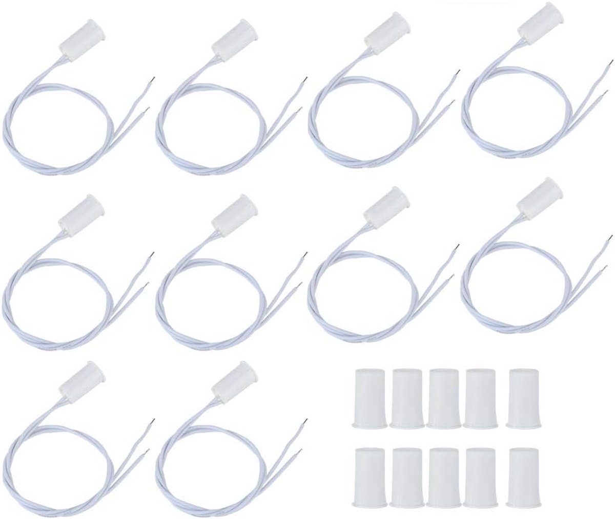 Deur Raam Sensor - Magnetische Schakelaar - Huis Beveiliging - Bedraad NC Systeem - 90 gram - Wit