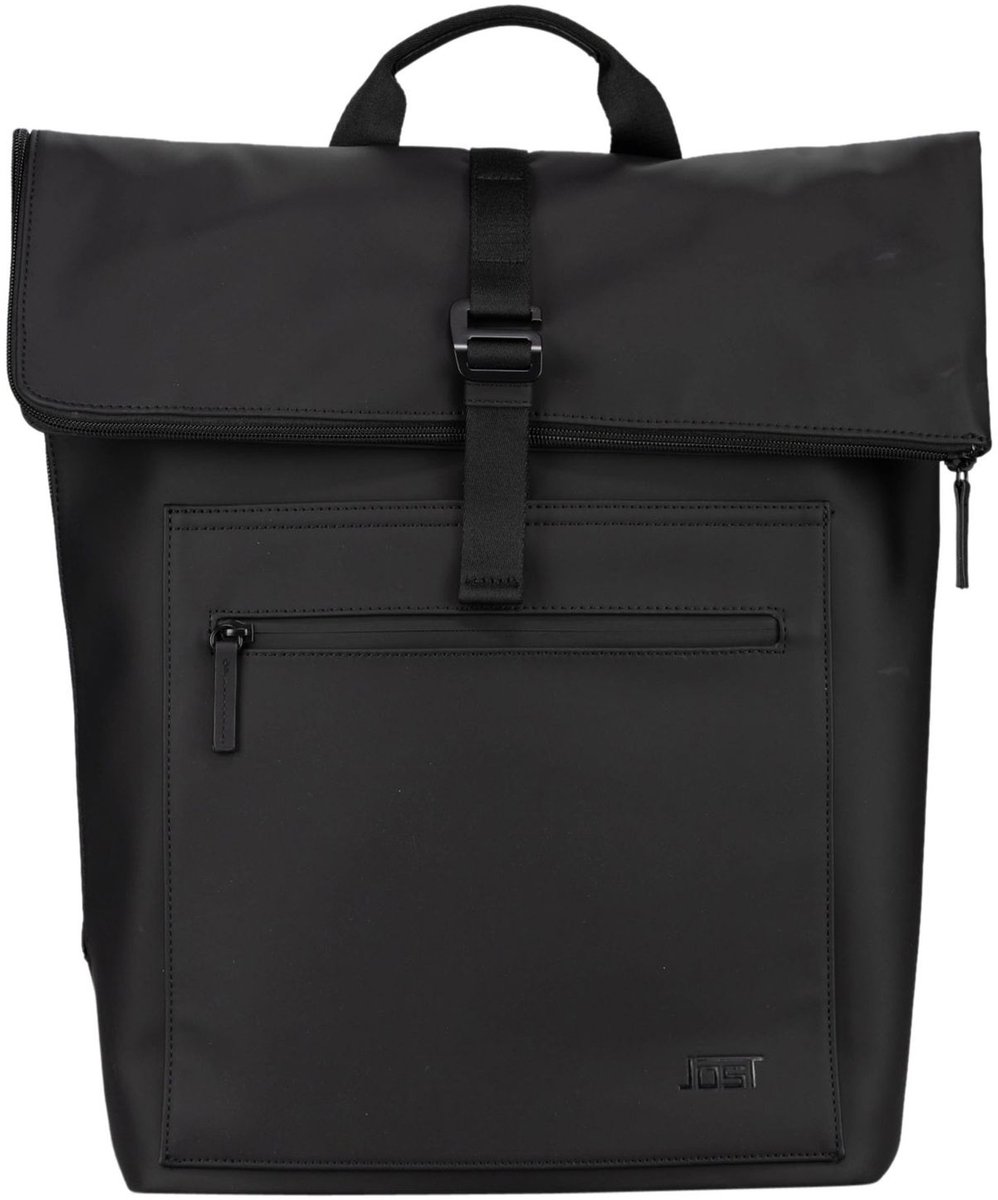 JOST laptop rugzak vrijetijdsrugzak met laptopvak Halmstad Courier Backpack Black zwart