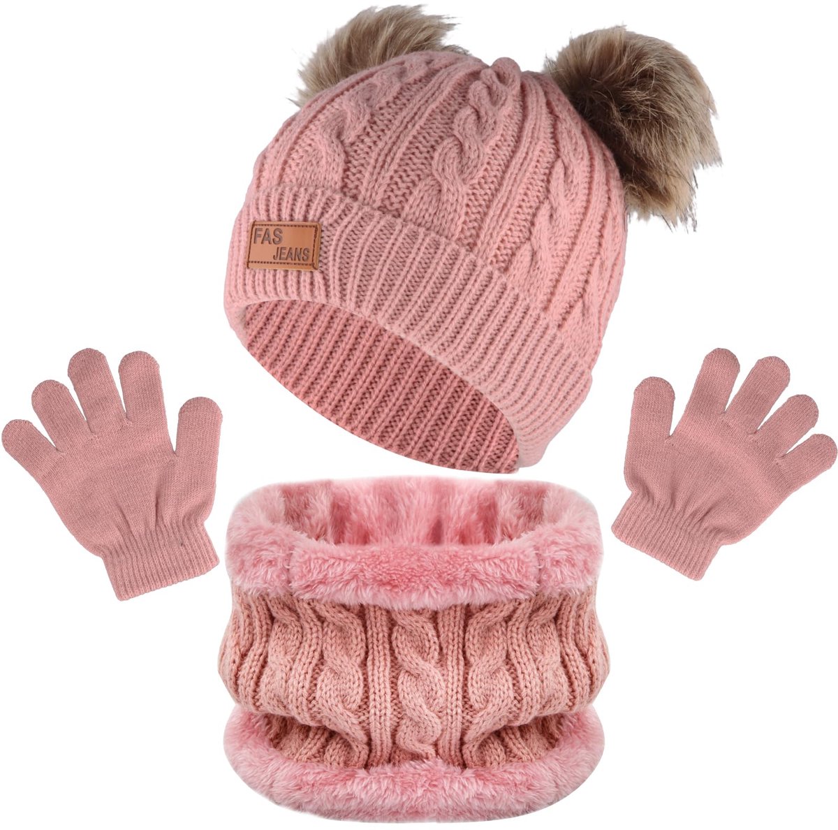 3-delige Winterset - Muts, Sjaal en Handschoenen - Geschikt voor Kinderen 1-6 Jaar
