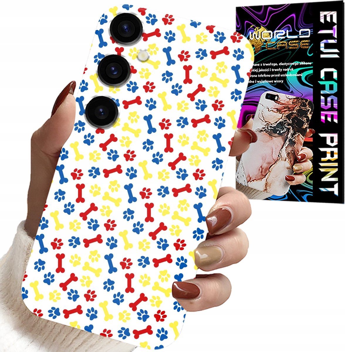 HOESJE VOOR SAMSUNG GALAXY S23 FE - PAWS BONES DOG PATROL CARTOONS + GLAS