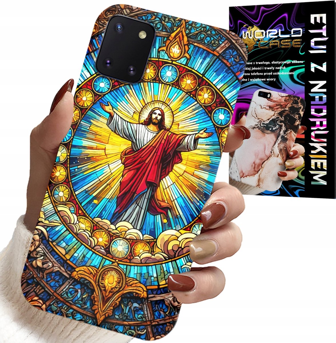 HOESJE VOOR SAMSUNG GALAXY A81 - JEZUS CHRISTENDOM RELIGIE + GLAS