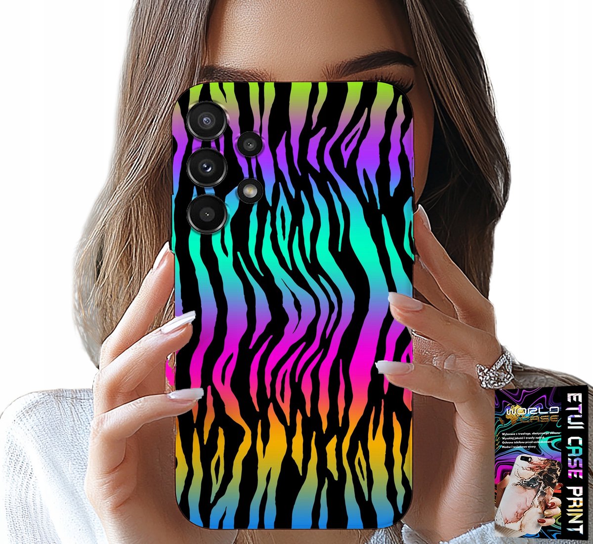 HOESJE VOOR SAMSUNG GALAXY A32 4G - ABSTRACTE KLEURRIJKE PATRONEN + FOLIE