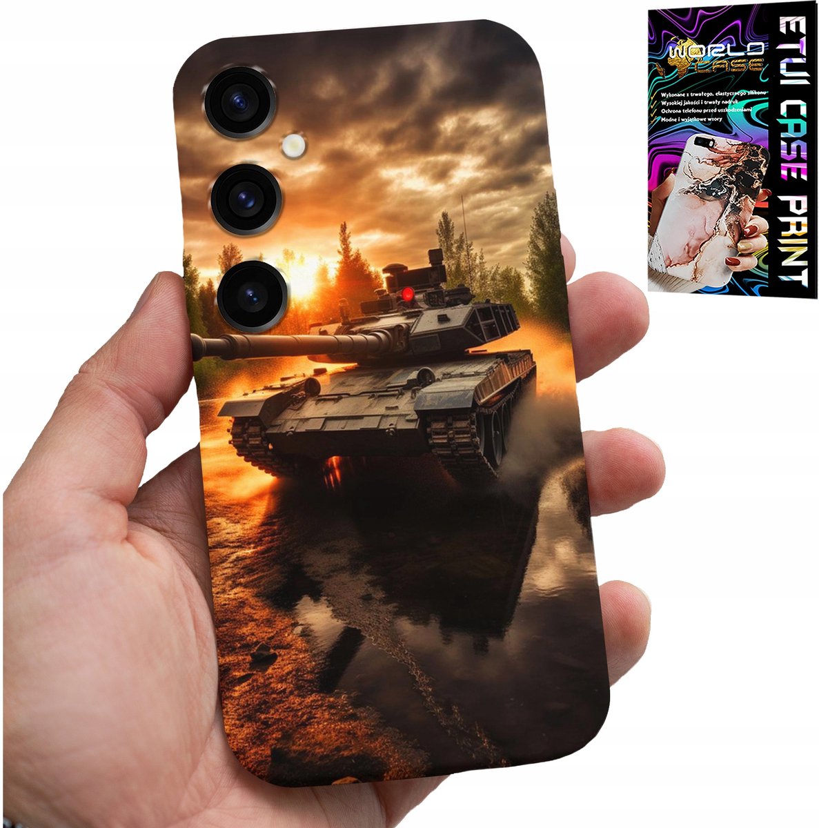 HOESJE VOOR SAMSUNG GALAXY S24 PLUS - TANK, OORLOG, MILITAIR, PATRONEN
