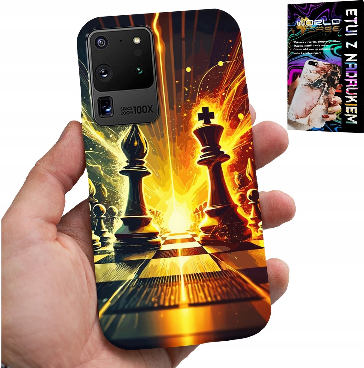 HOESJE VOOR SAMSUNG GALAXY S20 Ultra - SCHAAKBORD, VOOR SCHAATPIONNEN