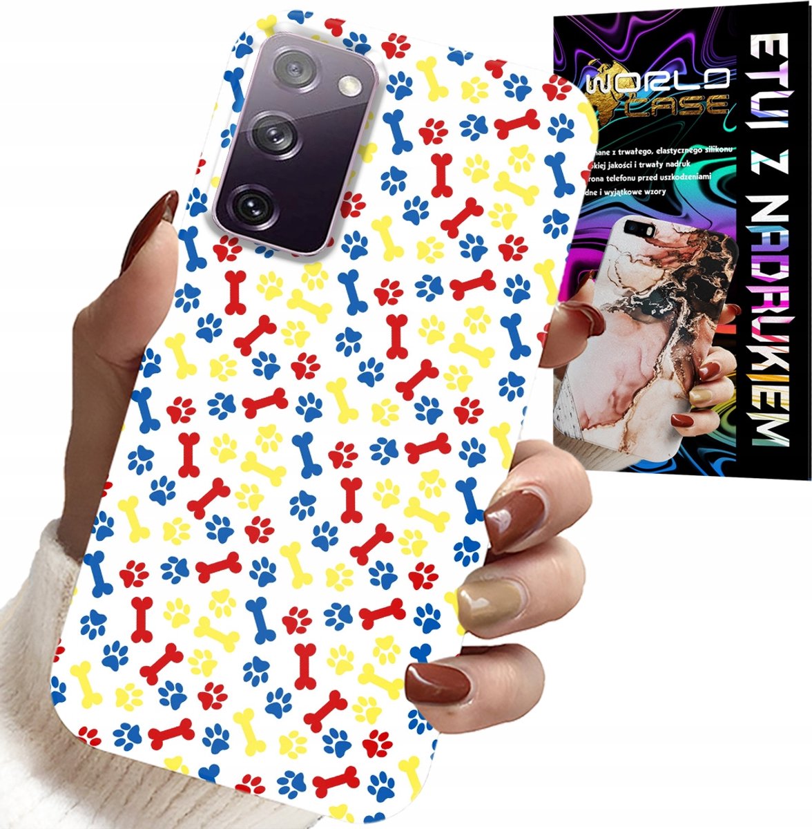 HOESJE VOOR SAMSUNG GALAXY S20 FE - PAWS BONES DOG PATROL CARTOONS + GLAS