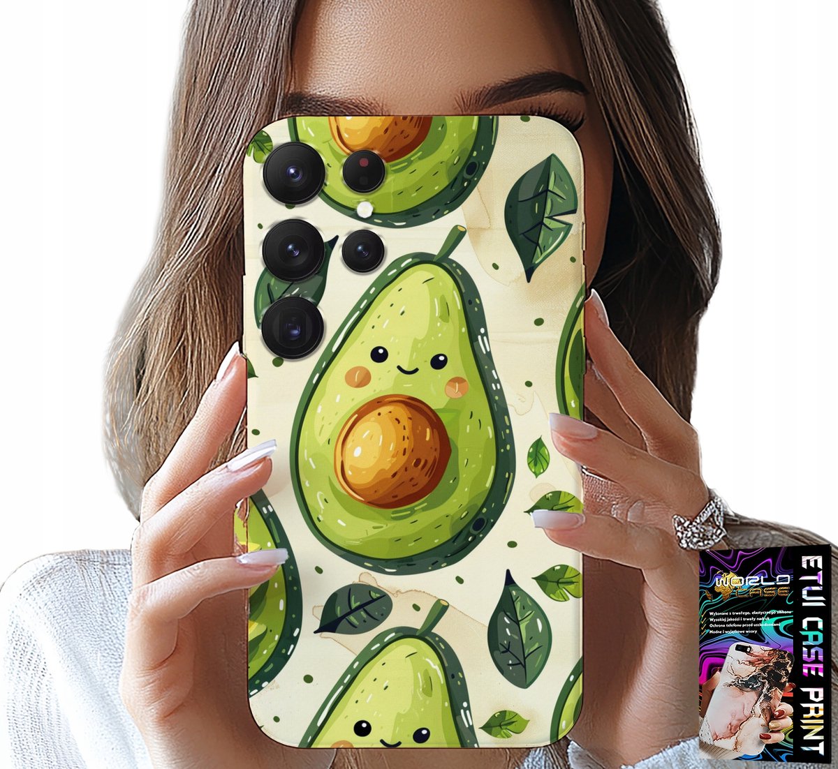 HOESJE VOOR SAMSUNG GALAXY S23 Ultra - LEUKE HOES MET LACHENDE AVOCADO