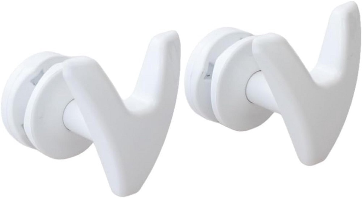Set van 2 Witte V-Haken voor Handdoekradiator