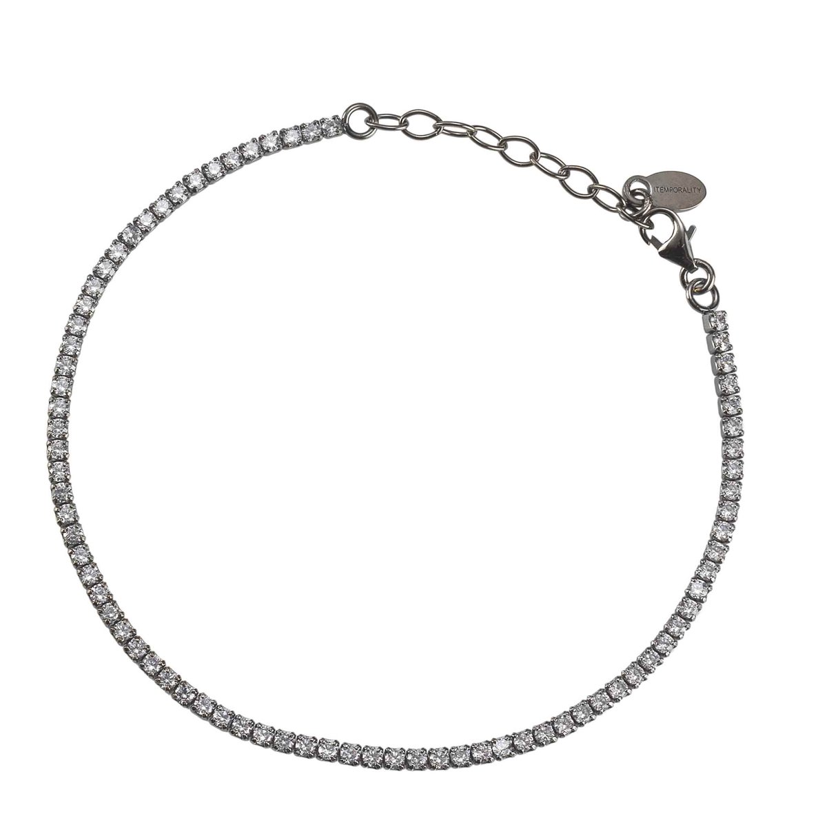 Zwarte armband met witte zirkonen – Luna Negra