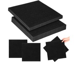 100 Stuks Zelfklevende Vloertegels 30x30 cm - Zwarte Tapijttegel voor Hoge Belasting | Slipvast & Onderhoudsvriendelijk voor Slaapkamer, Hotel en Winkelcentrum,Zwart