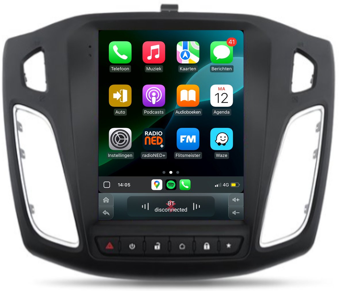 Carplay autoradio voor Ford Focus | 2010 t/m 2019 | Android 13 | Draadloos Apple CarPlay & Android Auto | 2GB + 32GB | 4-Core Processor | Cartronix | 2010 2011 2012 2013 2014 2015 2016 2017 2018 2019 | Bluetooth & Wifi | 2 Knoppen