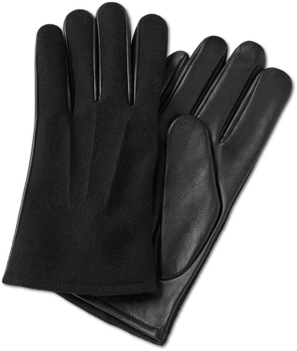 Hiems | Zwarte Handschoenen van Leer & Wol