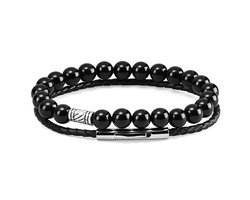 Fario Zwartblanke Stenen Armband