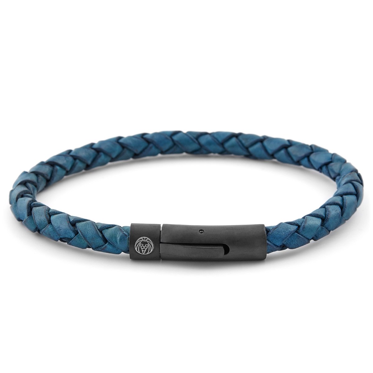 Blauw & Zwarte Leren Armband