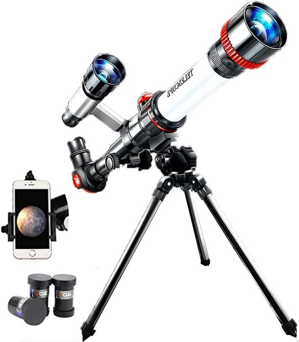 Telescoop voor astronomie met statief en richtbezel - Draagbare reistelescoop voor kinderen, beginners en volwassenen