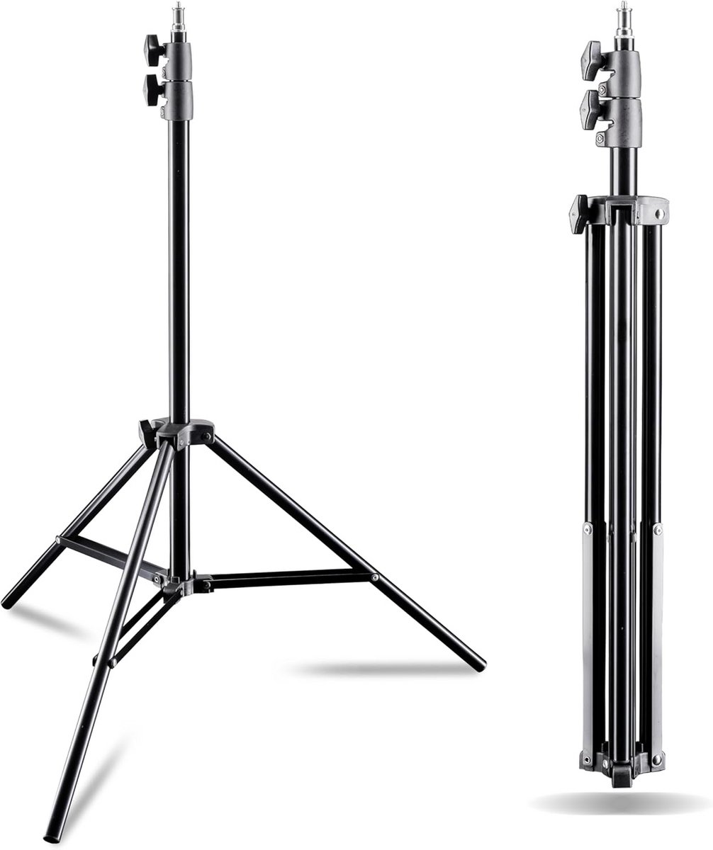 Set van 2 Professionele Lampstatieven 200 cm met Luchtvering