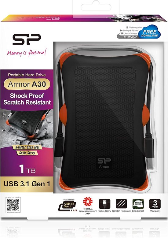 Externe Harde Schijf 1TB Schokbestendig USB 3.0 — afbeelding 3