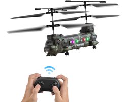 VEVOR RC-Helikopter, 2,4 Ghz Afstandsbedieningshelikopter, 3,5-Kanaals RC-Vliegtuig, 20 Minuten Vliegtijd, Opstijgen/Landen met Één Knop En Led-Verlichting, Vliegtuigspeelgoed voor Kinderen Vanaf 8 Jaar