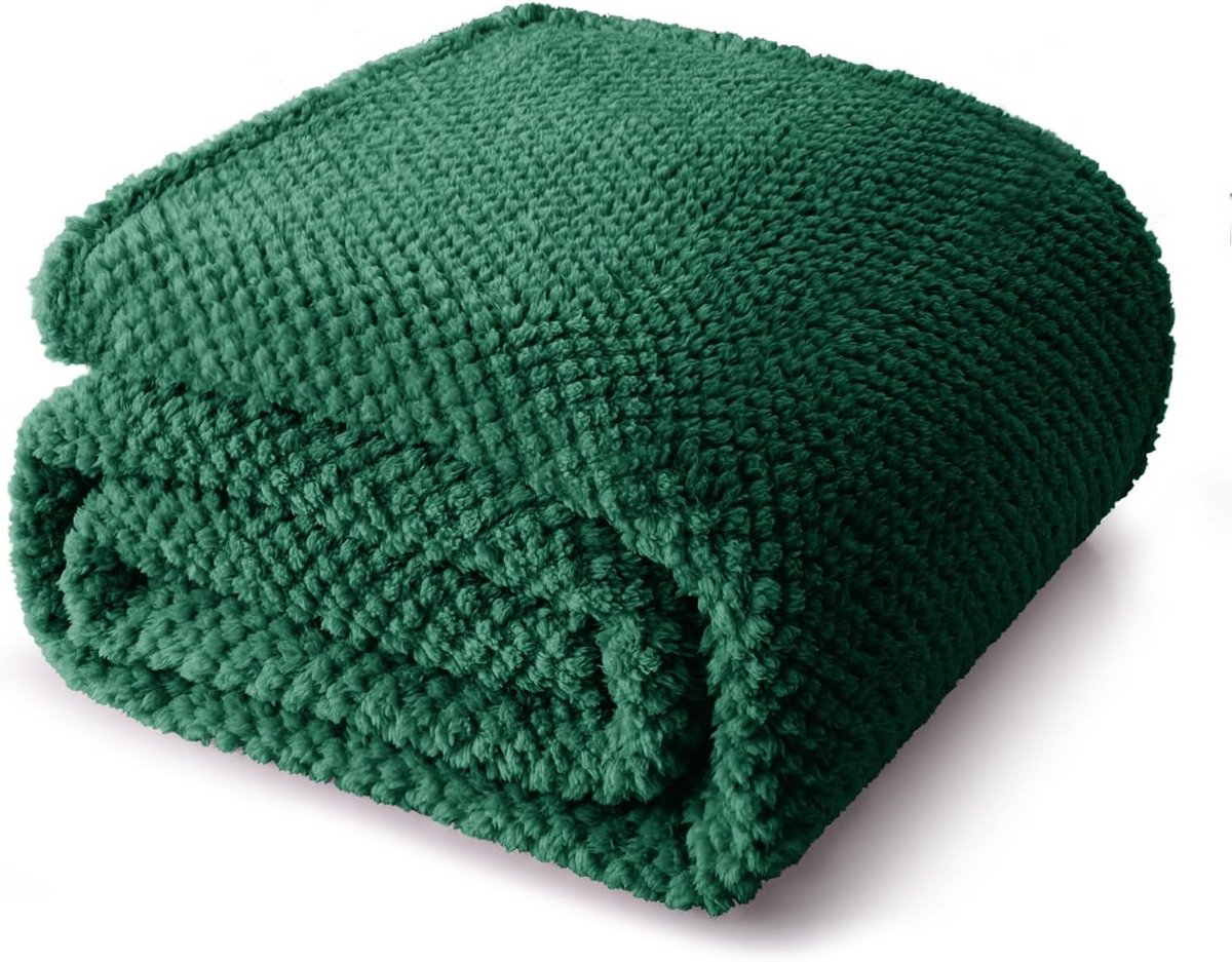 Extra Grote Pluizige Fleece Deken 230x270 cm - Zachte Warme Woondeken voor de Bank