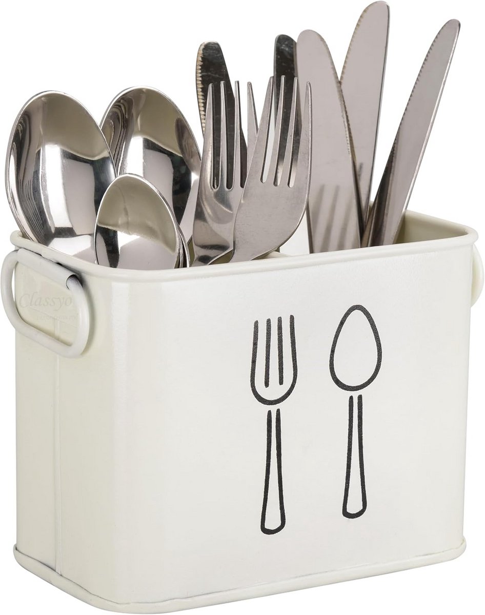 Lepelhouder en Bestekstandaard met 2 Compartimenten voor Keuken en Tafel