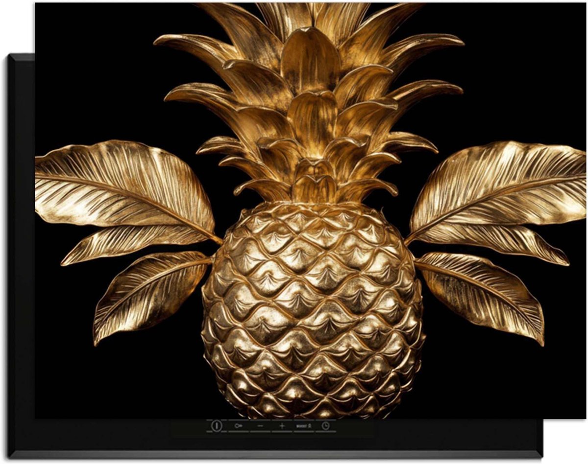 KitchenArt - Pine Luxe - Inductie Beschermer - 81x52 cm - Kookplaat Beschermer - Luxe Afdekplaat Inductieplaat - Anti-slip & Oprolbaar - Beschermmat Inductiekookplaat