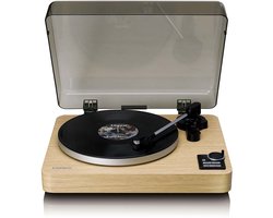Lenco Platenspeler - Volledig automatische Platenspeler - Bluetooth en Voorversterker - LBTA-166SI - Hout