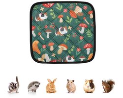 Herbruikbare Pads Voor Cavia's - 30 X 30 cm - Wasbare En Superabsorberende Pads Kooimat - Lekvrije Urinemat Voor Konijnen, Hamsters En Cavia'S