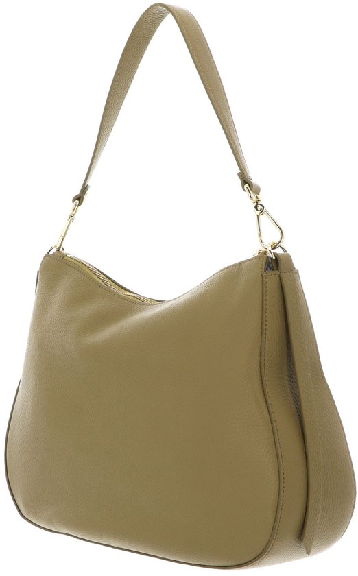 COCCINELLE Cuir sac à épaule bandoulière Nory Shoulderbag Seagrass kaki
