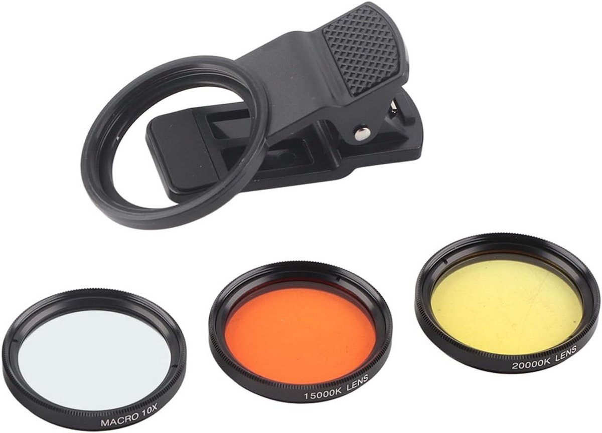 Lensfilterset Geel Oranje met Macro View Lens voor Aquarium en Onderwaterfotografie
