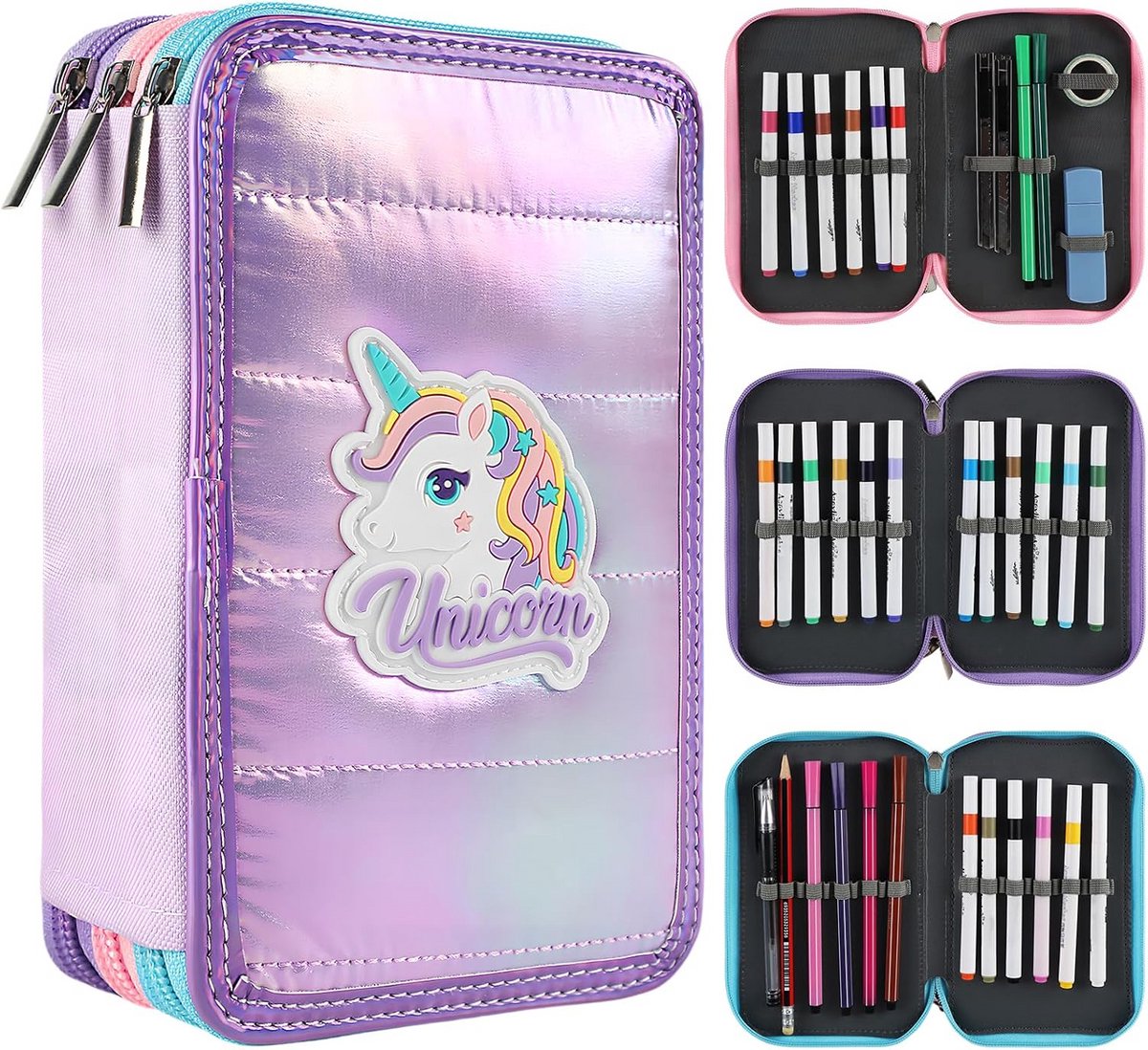 Stevige Etui voor Jongens met Cartoon Print - Pennenhouder voor School