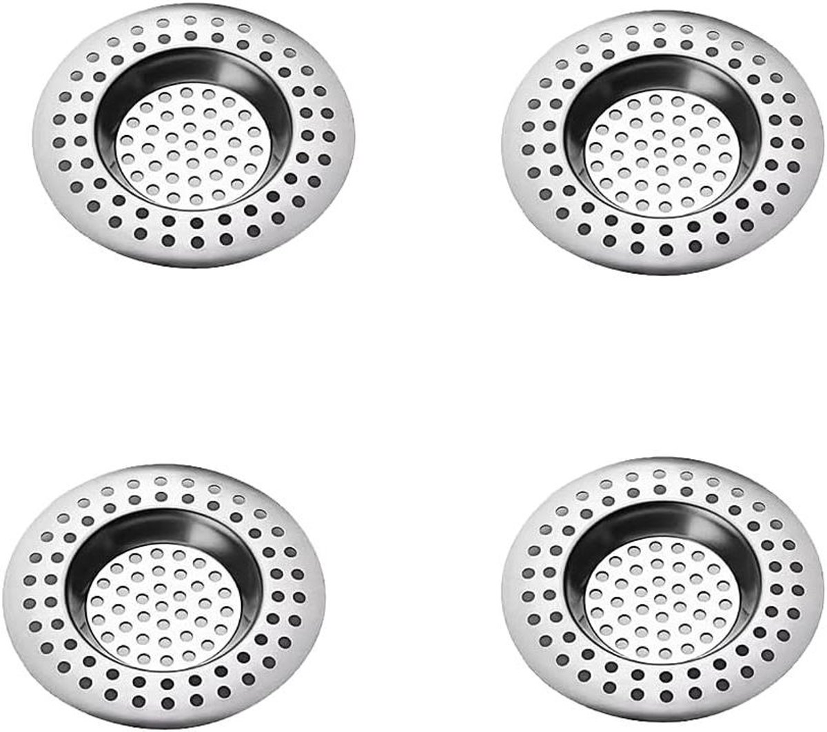 Roestvrij Staal Spoelbakzeef Set - Douche Haarvanger - Snel Afvoerend