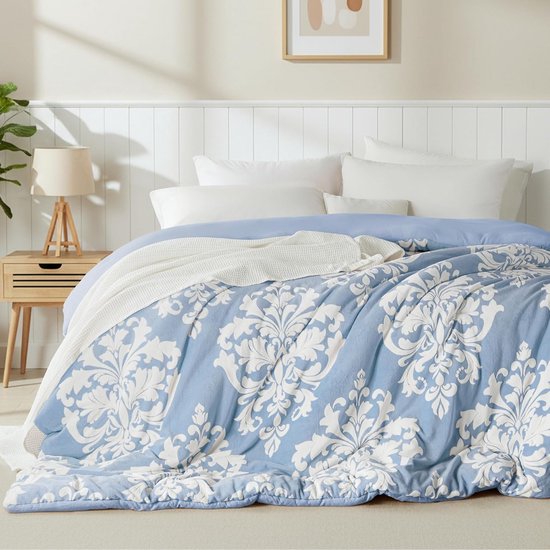 Luxe Dekbed Zacht en Warm voor Alle Seizoenen 200x200 cm Grijsblauw
