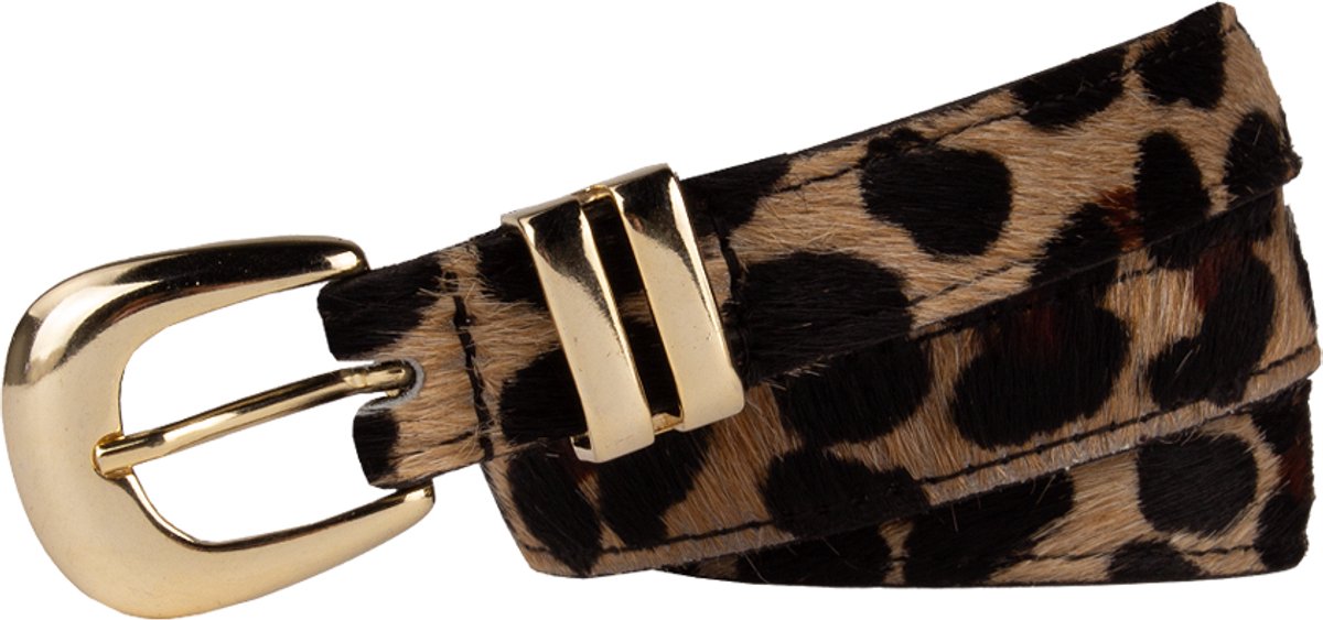 Legend Dames - Leren riem - Panter - 80cm
