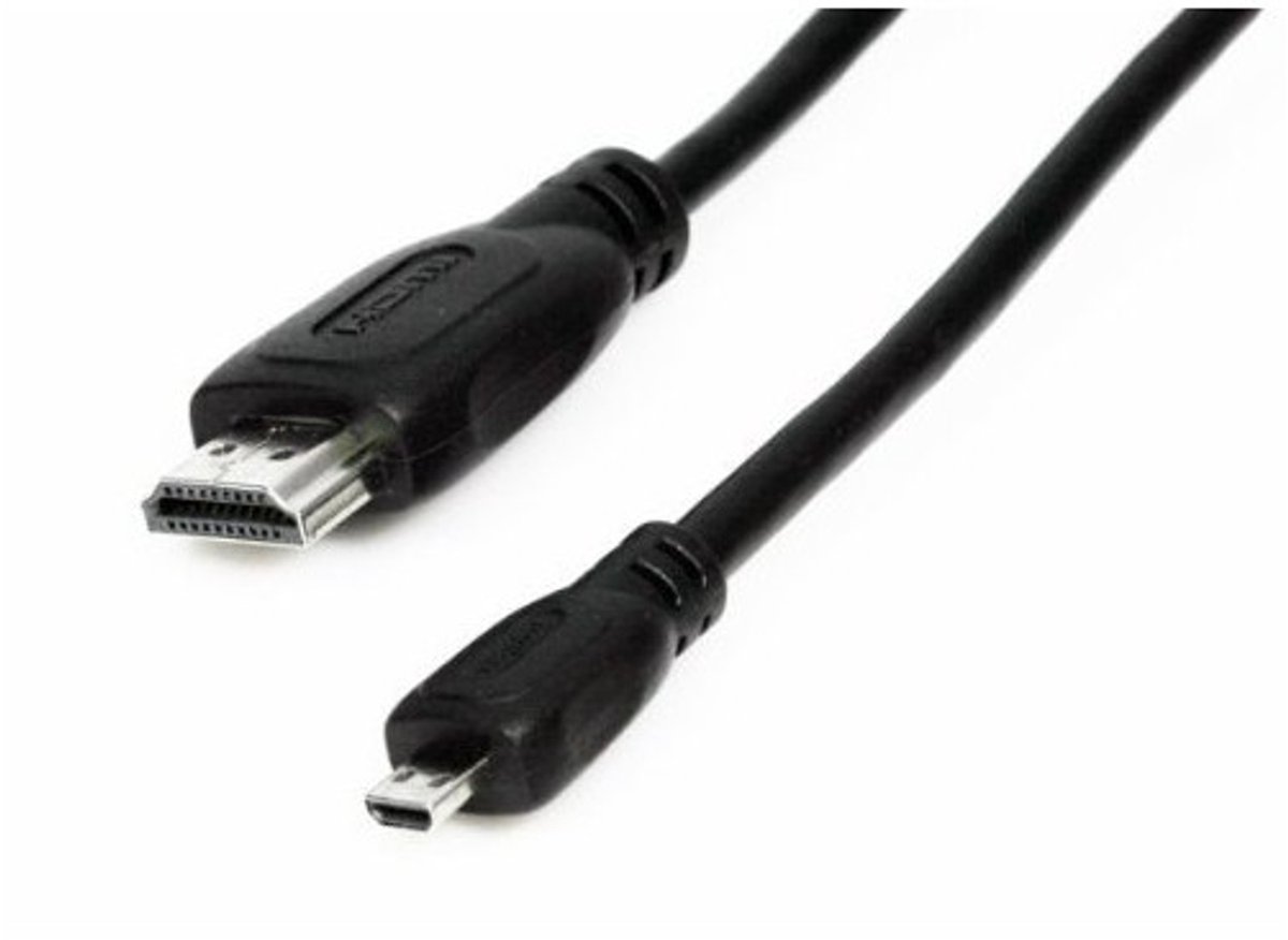 nuovaVideosuono HDMI-micro HDMI 1.5m M-M HDMI kabel 1,5 m HDMI Type A (Standaard) HDMI Type D (Micro) Zwart