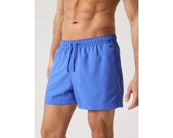 Björn Borg Solid Zwembroek Heren - Zwemshort Mannen - Korter Model - 100% Gerecycled Polyester - Amparo Blauw