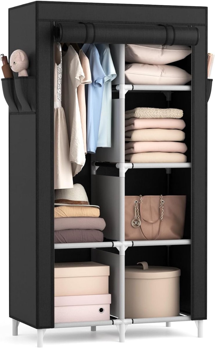 VH Supplies®Dressing Kasten - Kledingkast - Kledingkasten Slaapkamer - Zwart