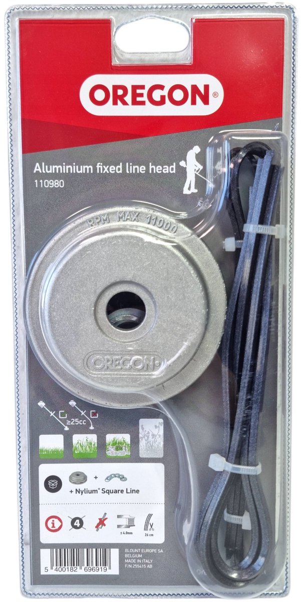 Oregon 110980 Aluminium draadkopset 2-delig. Nyliumdraad 42 cm 2,55 / 3,75 mm