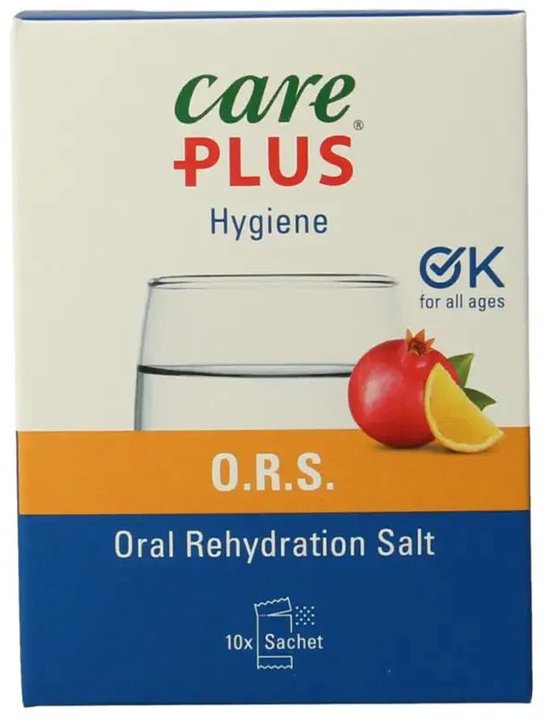 Care Plus ORS zakjes (Oral Rehydration Salt) - Granaatappel / Sinaasappel